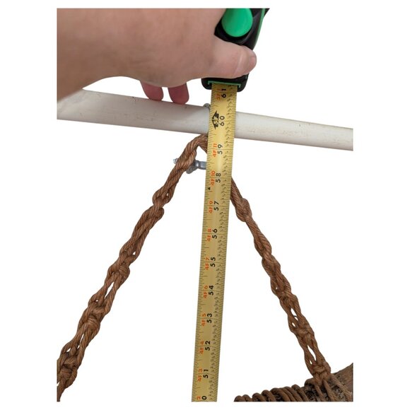 Vtg Boho 70s Handmade Macrame Owl Wall Hanging Jute Driftwood Hippie Rope Art - Picture 9 of 10